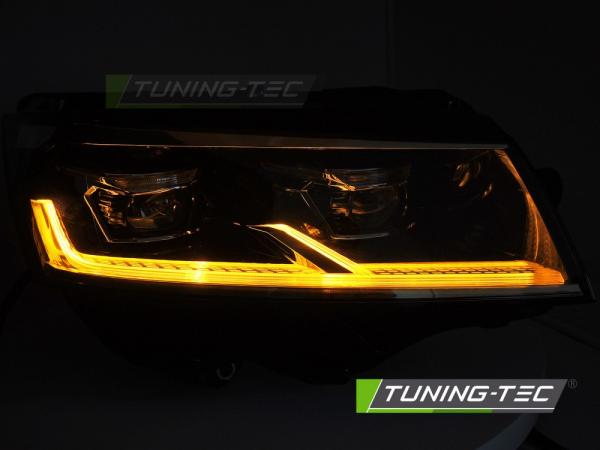 Upgrade Voll LED Tagfahrlicht Scheinwerfer Set für VW T6.1 20-24 schwarz mit dynamischen LED Blinker
