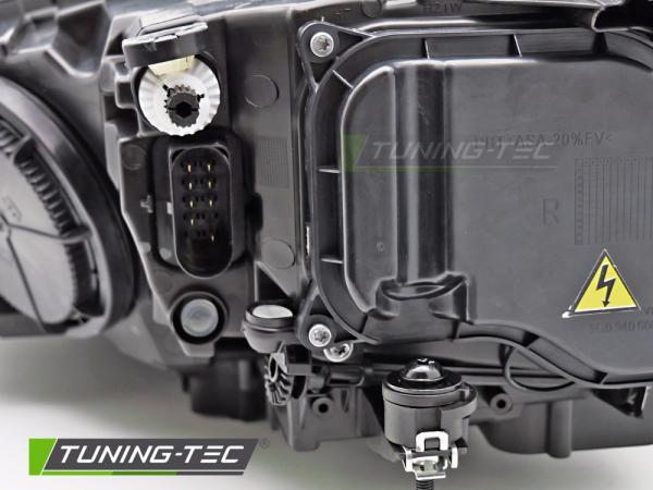 Voll-LED Tagfahrlicht Scheinwerfer für VW Golf 7 12-17 schwarz / rot mit dynamischem LED Blinker