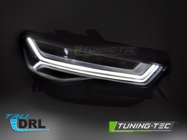 Voll LED Tagfahrlicht Scheinwerfer Set für Audi A6 4G (C7) Facelift 15-18 schwarz mit LED Blinker