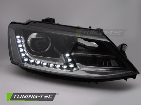 LED Upgrade Design Tagfahrlicht Scheinwerfer Set für VW Jetta 6 (VI) 11-18 schwarz