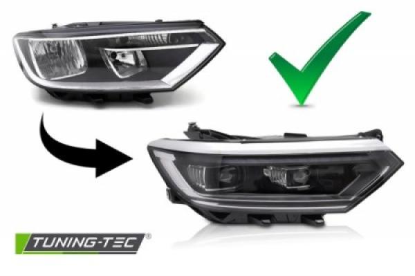 VOLL LED Upgrade Design Scheinwerfer Set passend für VW Passat B8 14-19 schwarz/chrom mit dyn. Blinker