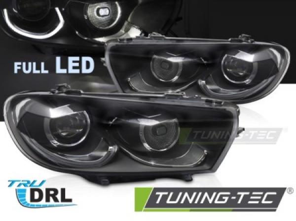 VOLL LED Tagfahrlicht Scheinwerfer Set passend für VW Scirocco III (3) 08-14 schwarz (werks. Halogen)