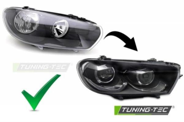 VOLL LED Tagfahrlicht Scheinwerfer Set passend für VW Scirocco III (3) 08-14 schwarz (werks. Halogen)