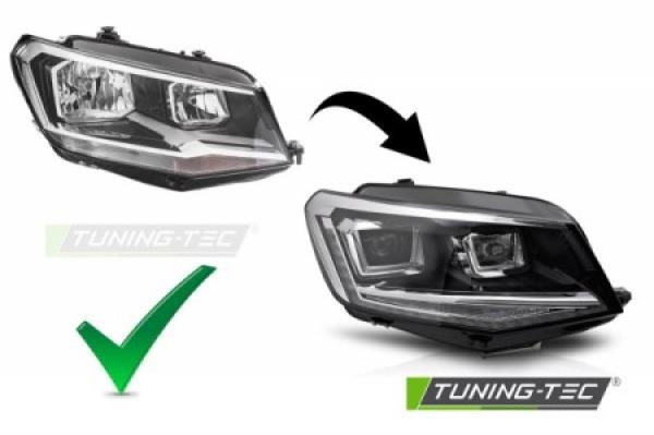 VOLL LED Upgrade Design Scheinwerfer Set passend für VW Caddy 15-20 schwarz mit dyn. Blinker