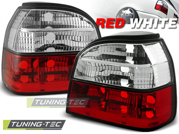 Upgrade Design Rückleuchten für VW Golf 3 (III) 91-97 rot/weiß