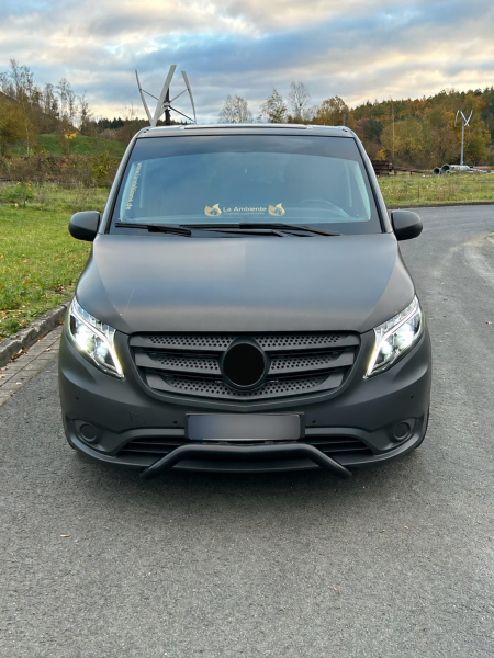 VOLL LED Tagfahrlicht Scheinwerfer passend für Mercedes Benz V-Klasse / Vito W447 14-23 schwarz mit LED Blinker