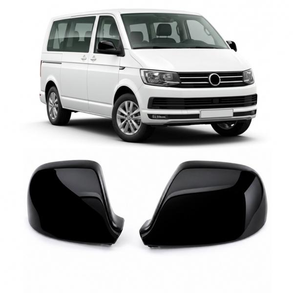 Upgrade Design Spiegelkappen Set passend für VW T6 15-19 Hochglanz schwarz