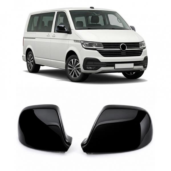Upgrade Design Spiegelkappen Set passend für VW T6.1 19-24 Hochglanz schwarz