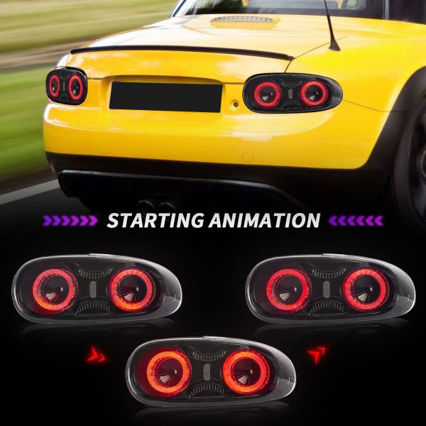 VOLL LED Upgrade Design Rückleuchten Set für Mazda MX5 NC2/NC3 08-15 schwarz