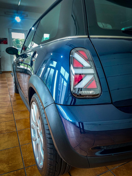 LED Union Jack Design Rückleuchten für Mini Cooper R50/R52/R53 01-06 schwarz/klar