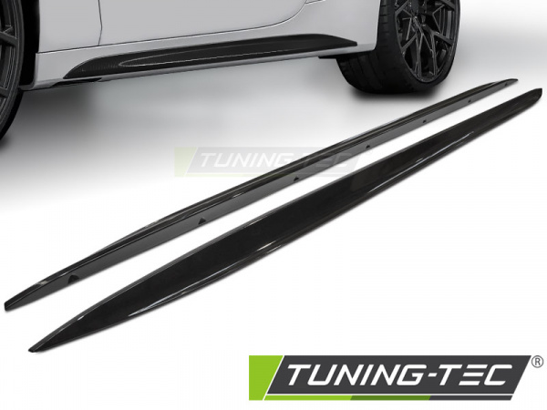 Upgrade Design Seitenschweller Cover für BMW 4er Coupe, Cabrio G22/G23 20+ schwarz Hochglanz