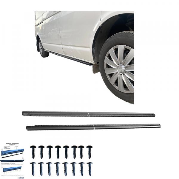 Upgrade Design Seitenschweller / Zierleisten passend für VW T6.1 19-23 Hochglanz schwarz
