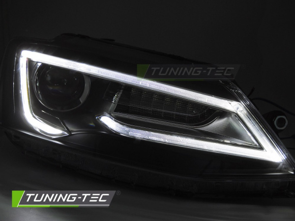 Upgrade LED Tagfahrlicht Scheinwerfer Set für VW Jetta 6 11-18 schwarz mit dyn. Blinker