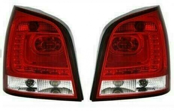 Upgrade Design LED Rückleuchten für VW Polo 9N 01-05 kirschrot/klar