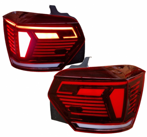 Voll LED Upgrade Design Rückleuchten für VW Polo 2G (AW) 17+ Kirschrot