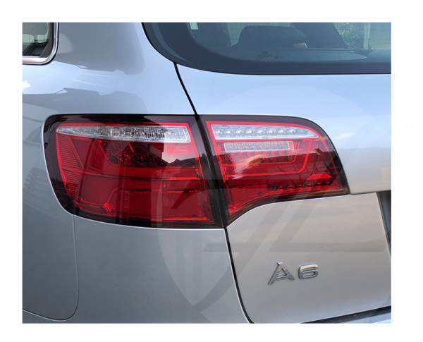 VOLL-LED Lightbar Design Rückleuchten für Audi A6 4F Avant (C6) 04-11 rot/klar dynamischer Blinker