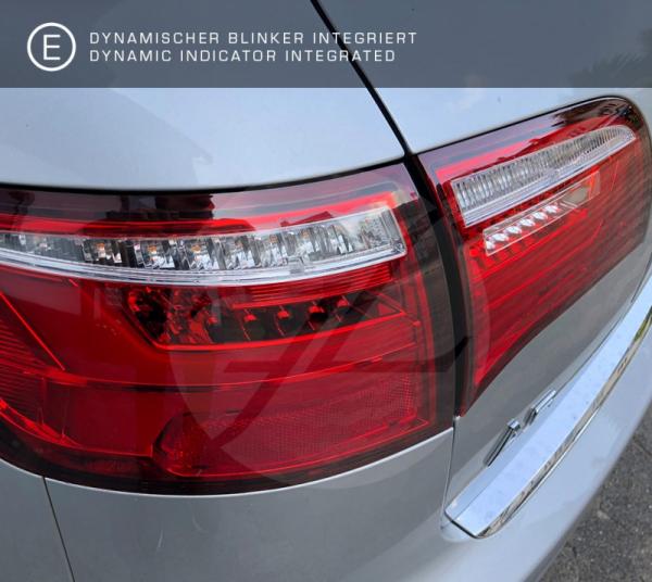 VOLL-LED Lightbar Design Rückleuchten für Audi A6 4F Avant (C6) 04-11 rot/klar dynamischer Blinker