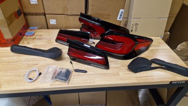 B-Ware  Voll LED Upgrade Design Rückleuchten passend für BMW 5er G30 Lim. /G38 (Langversion) 17-20 rot/schwarz