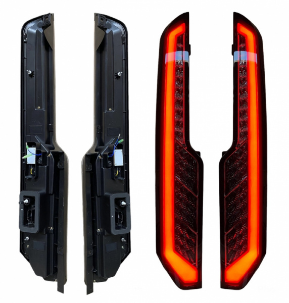 Voll LED Upgrade Design Rückleuchten für Ford Transit Custom / Tourneo Custom (MK2) ab 2012 schwarz/rauch dynamisch