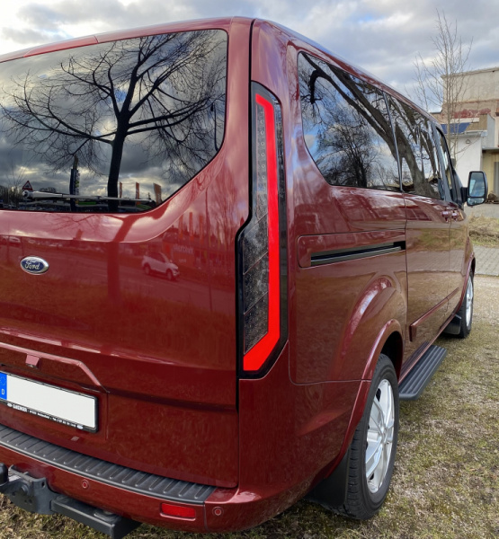 Voll LED Upgrade Design Rückleuchten für Ford Transit Custom / Tourneo Custom (MK2) ab 2012 schwarz/rauch dynamisch