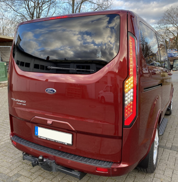 Voll LED Upgrade Design Rückleuchten für Ford Transit Custom / Tourneo Custom (MK2) ab 2012 schwarz/rauch dynamisch