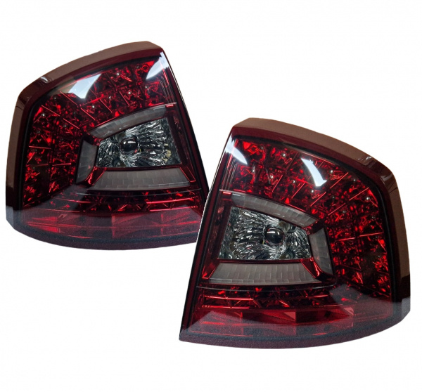 LED Upgrade Design Rückleuchten für Skoda Octavia 2 (1Z) Limousine 04-13 rot/rauch