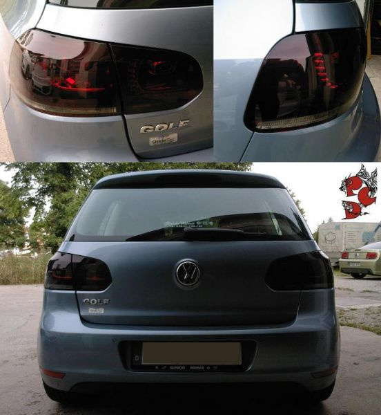 Voll LED Design Rückleuchten für VW Golf 6 (VI) 08-12 rot/rauch mit dynamischem Blinker