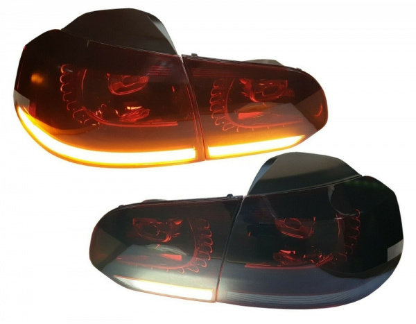 Voll LED Design Rückleuchten für VW Golf 6 (VI) 08-12 rot/rauch mit dynamischem Blinker