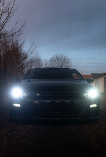 VOLL LED Tagfahrlicht Scheinwerfer Set für VW Scirocco III (3) 08-14 schwarz