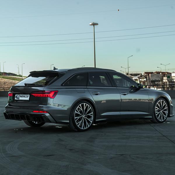 Upgrade Design Seitenschweller Set passend für Audi A6 C8 / S6 19+ Hochglanz schwarz