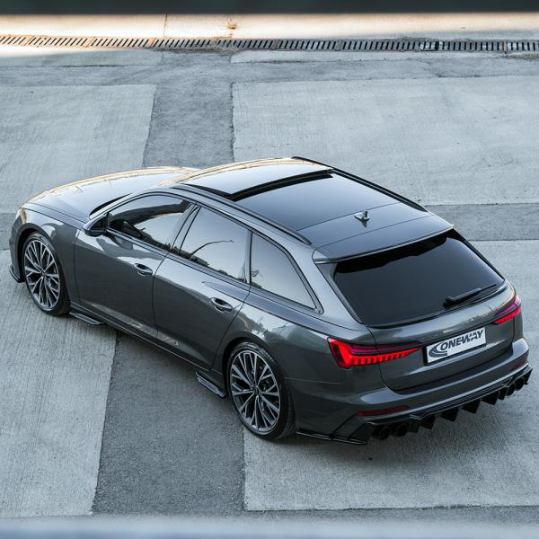 Upgrade Design Seitenschweller Set passend für Audi A6 C8 / S6 19+ Hochglanz schwarz