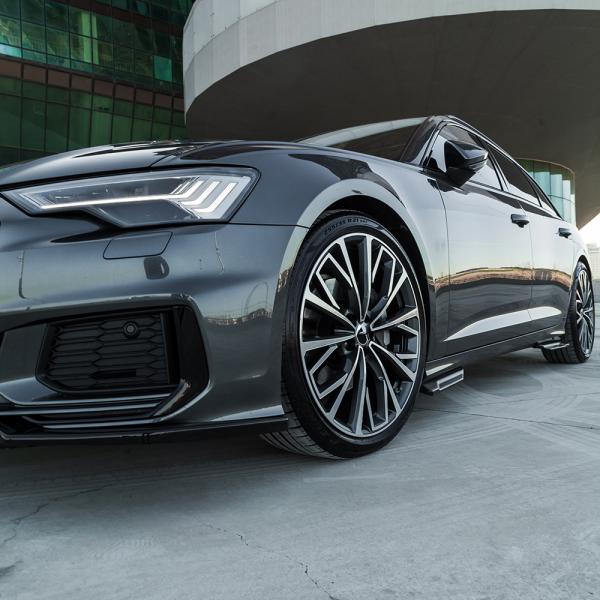 Upgrade Design Seitenschweller Set passend für Audi A6 C8 / S6 19+ Hochglanz schwarz