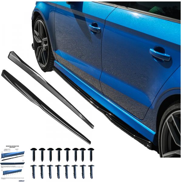 Upgrade Design Seitenschweller Set passend für Audi A3 8V / S3 8V Facelift 13-20 Hochglanz schwarz
