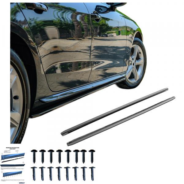 Upgrade Design Seitenschweller Set passend für Audi A4 B9 Facelift 19-24 Hochglanz schwarz