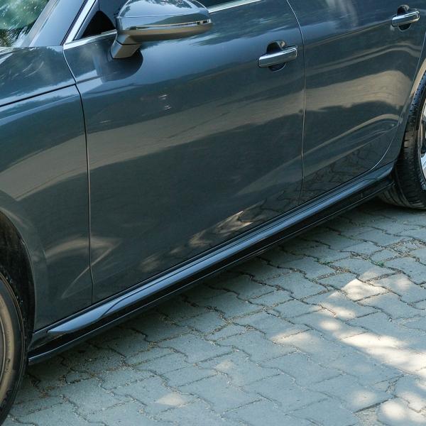 Upgrade Design Seitenschweller Set passend für Audi A4 B9 Facelift 19-24 Hochglanz schwarz