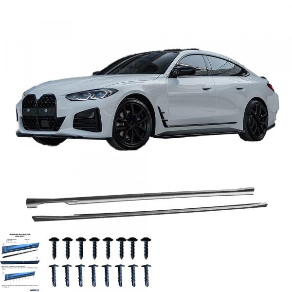 Upgrade Sport Design Seitenschweller Set passend für BMW 4er G26 20+ Hochglanz schwarz