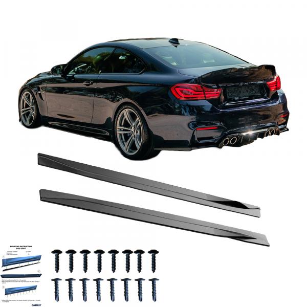 Upgrade Sport Design Seitenschweller Set passend für BMW 4er F82 14-21 Hochglanz schwarz