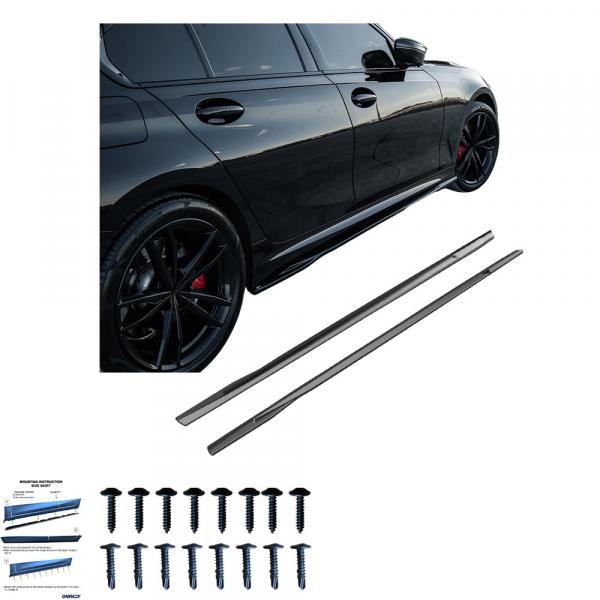 Upgrade Sport Design Seitenschweller Set passend für BMW 3er G20 / G21 Limousine/Touring 18+ Hochglanz schwarz