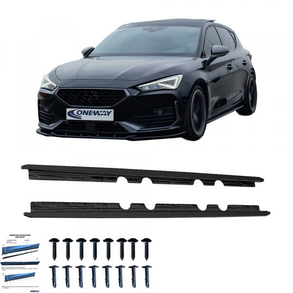 Upgrade Sport Design Seitenschweller Set passend für Seat CUPRA Leon MK1 / MK1 Facelift 20+ Hochglanz schwarz