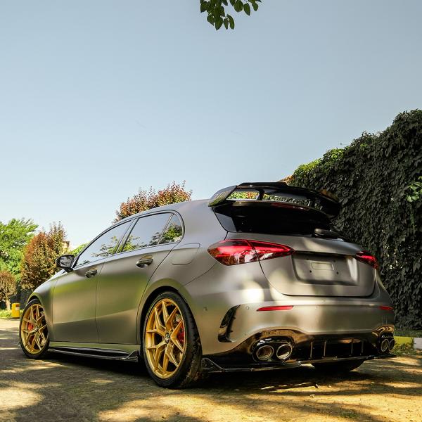 Upgrade Sport Design Seitenschweller Set passend für Mercedes Benz A-Klasse W177 Facelift 19+ Hochglanz schwarz