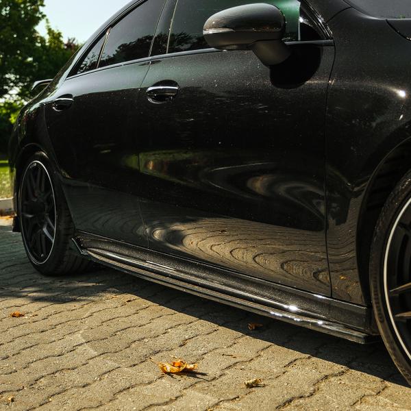 Upgrade Sport Design Seitenschweller Set passend für Mercedes Benz CLA C118 19-23 Hochglanz schwarz