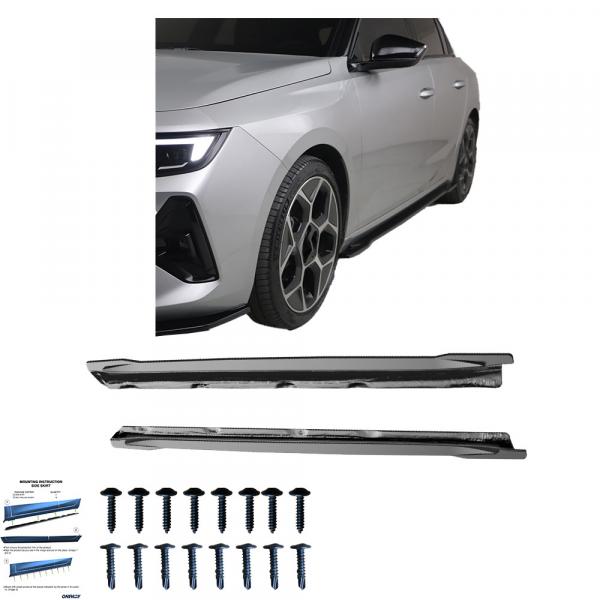 Upgrade Design Seitenschweller Set passend für Opel Astra L 20+ Hochglanz schwarz