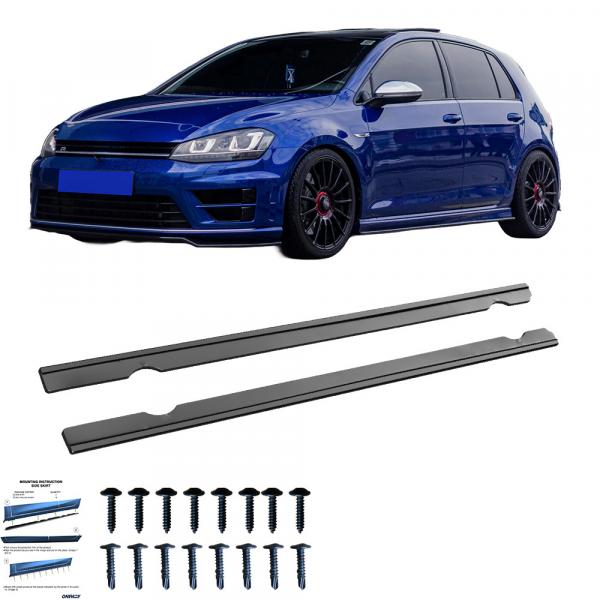 Upgrade Sport Design Seitenschweller Set passend für VW Golf 7 Vor-Facelift 13-16 Hochglanz schwarz
