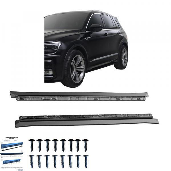 Upgrade Sport Design Seitenschweller Set passend für VW Tiguan MK2 15-20 Hochglanz schwarz