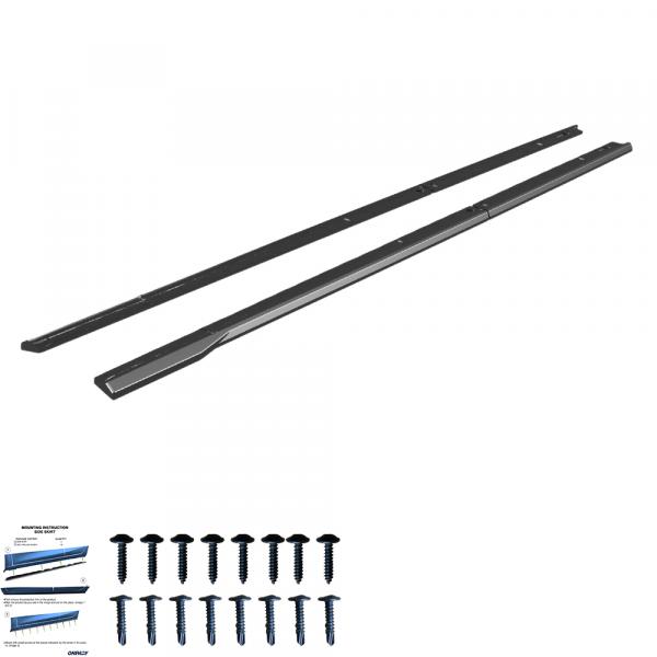 Upgrade Design Seitenschweller Set passend für VW T7 24+ / Ford Transit Custom MK2 23+ Hochglanz schwarz