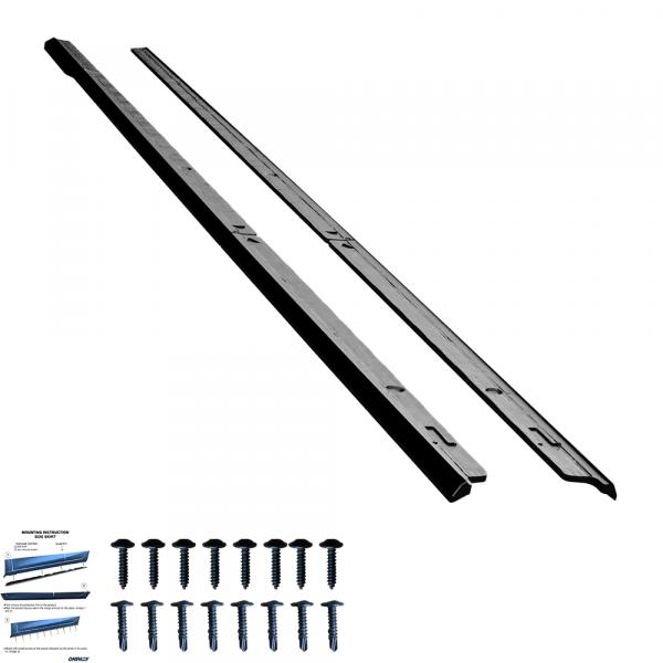 Upgrade Design Seitenschweller Set passend für VW T7 24+ / Ford Transit Custom MK2 23+ Hochglanz schwarz