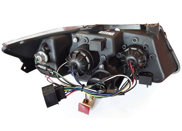 Upgrade Design 3D LED Angel Eyes Scheinwerfer für BMW 3er E90/E91 05-08 schwarz mit LED Blinker