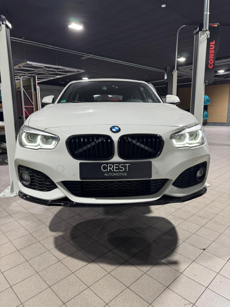 VOLL LED Tagfahrlicht Angel Eyes Scheinwerfer für BMW 1er F20/F21 LCI (Facelift) 15-19 schwarz