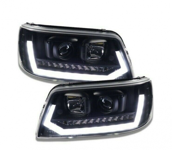 Upgrade LED Tagfahrlicht Scheinwerfer VW T5 03-09 dynamisch schwarz