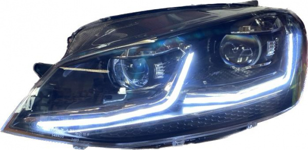 LED Tagfahrlicht Scheinwerfer für VW Golf 7 12-17 schwarz im Facelift Design mit dynamischem LED Blinker